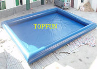 Bể bơi nước đơn 10 x 6 m màu xanh cho trẻ em có con lăn nước
