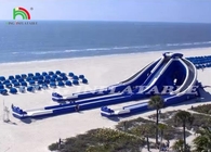 Công viên giải trí ngoài trời Ba kênh giải trí nước Big Water Slide Inflatable
