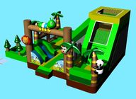 Green Animal Theme Panda Công viên giải trí bơm hơi Trẻ em Sân chơi Bouncer Castle