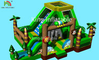 Green Animal Theme Panda Công viên giải trí bơm hơi Trẻ em Sân chơi Bouncer Castle